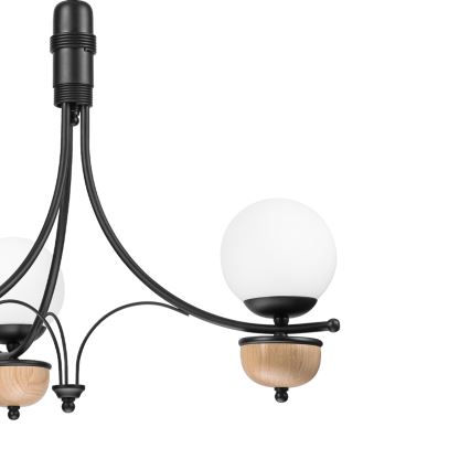 Brilagi - Lampadario a sospensione con catena COTTAGE 3xG9/40W/230V faggio/bianco