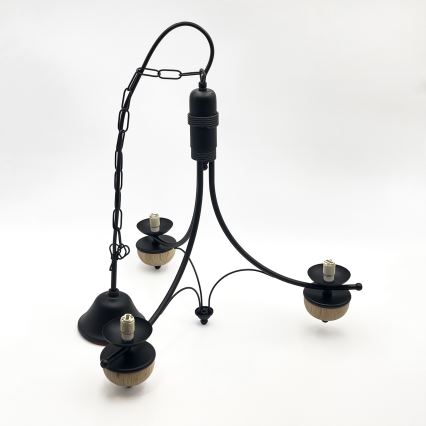 Brilagi - Lampadario a sospensione con catena COTTAGE 3xG9/40W/230V faggio/bianco