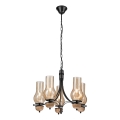 Brilagi - Lampadario a sospensione con catena COTTAGE 5xE14/40W/230V faggio/marrone