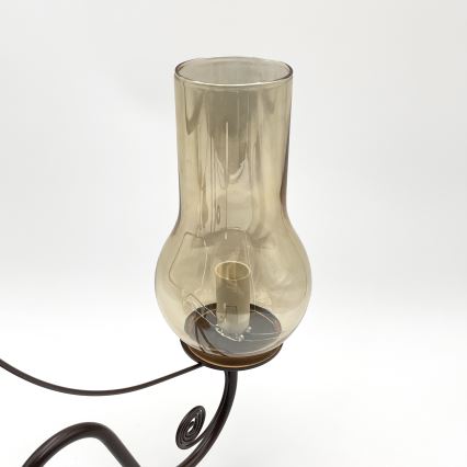 Brilagi - Lampadario a sospensione con catena COTTAGE 5xE14/40W/230V marrone