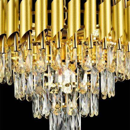 Brilagi - Lampadario a sospensione con catena ECLIPSE 7xE14/10W/230V Ø 48 cm dorato