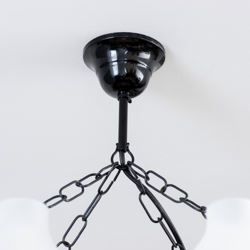 Brilagi - Lampadario a sospensione con catena QUEEN 8xE14/40W/230V faggio/noce