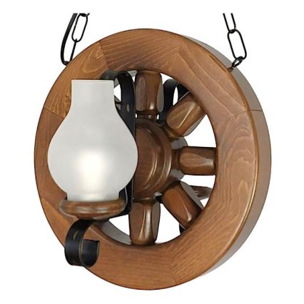 Brilagi - Lampadario a sospensione con catena ROATA 2xE14/40W/230V faggio/noce