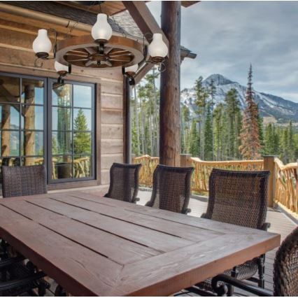 Brilagi - Lampadario a sospensione con catena ROATA 5xE14/40W/230V faggio/noce