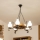 Brilagi - Lampadario a sospensione con catena ROATA 5xE14/40W/230V Ø 50 cm in faggio