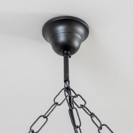 Brilagi - Lampadario a sospensione con catena ROATA 6xE14/40W/230V diam. 70 cm faggio