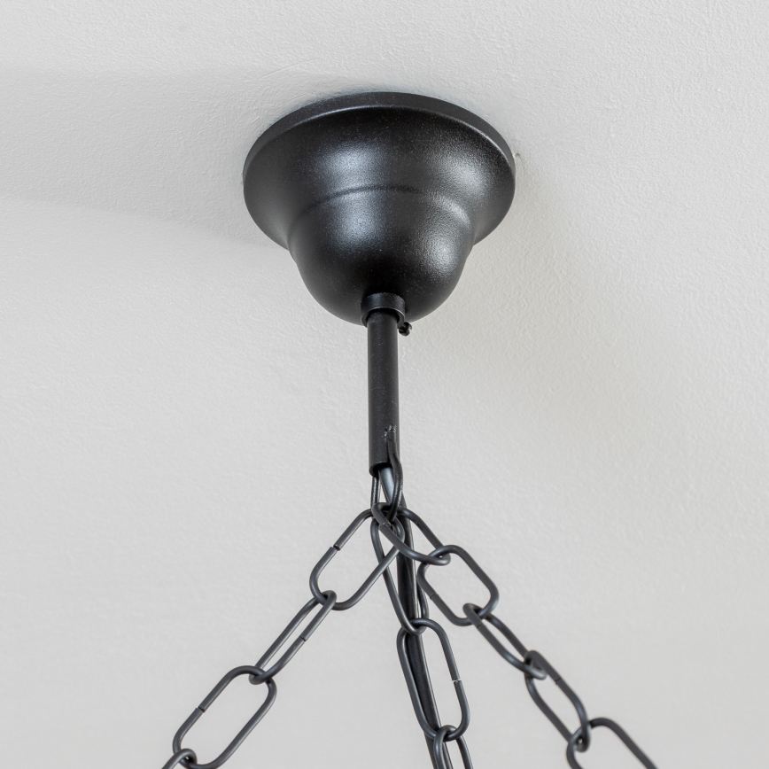 Brilagi - Lampadario a sospensione con catena ROATA 6xE14/40W/230V diam. 70 cm faggio