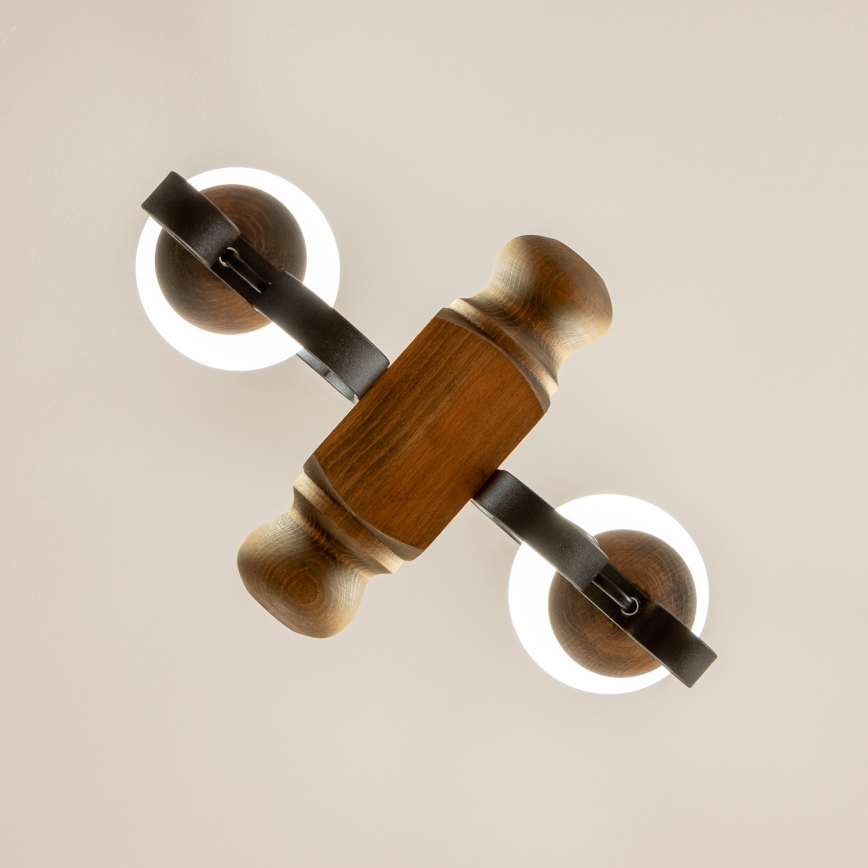 Brilagi - Lampadario a sospensione con catena RUSTIC 2xE14/40W/230V faggio