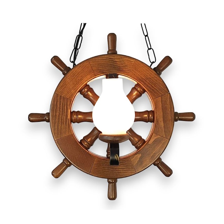 Brilagi - Lampadario a sospensione con catena TIMONA 2xE14/40W/230V faggio/noce