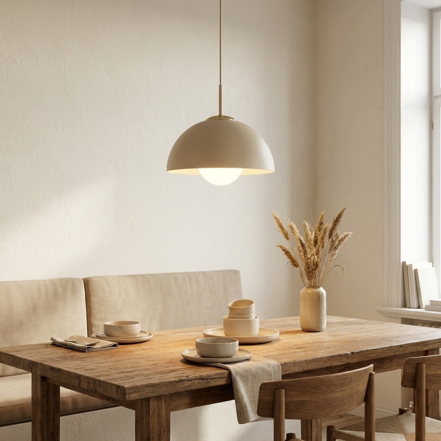 BRILAGI - Lampadario a sospensione con cavo COSMO 1xE27/60W/230V Ø 30 cm beige/oro