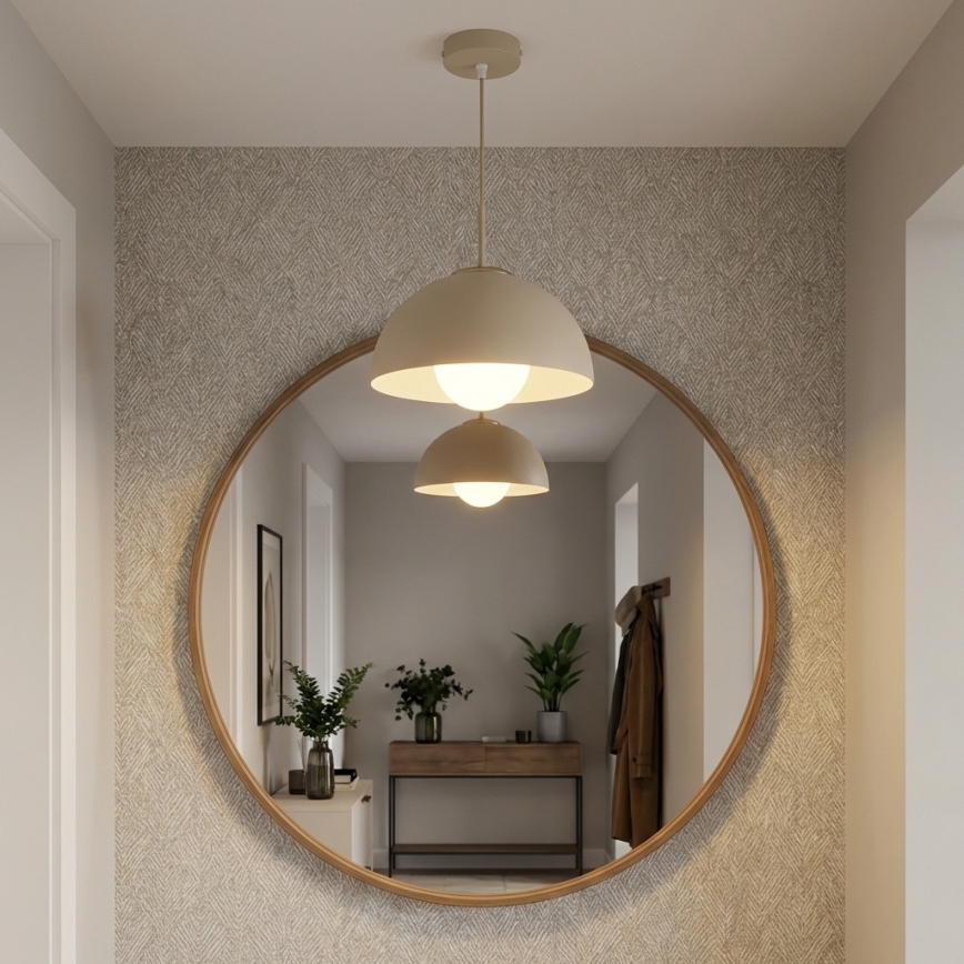 BRILAGI - Lampadario a sospensione con cavo COSMO 1xE27/60W/230V Ø 30 cm beige/oro