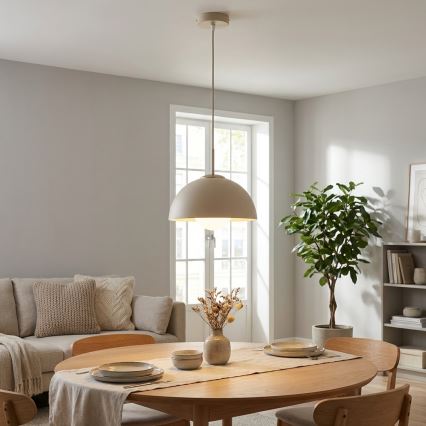 BRILAGI - Lampadario a sospensione con cavo COSMO 1xE27/60W/230V Ø 30 cm beige/oro
