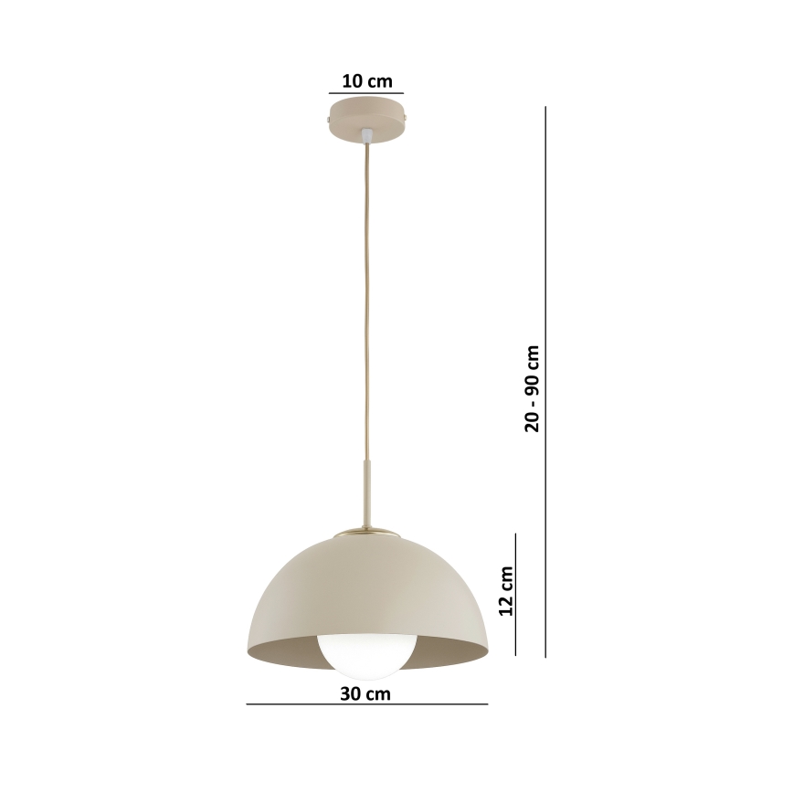 BRILAGI - Lampadario a sospensione con cavo COSMO 1xE27/60W/230V Ø 30 cm beige/oro