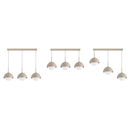 Brilagi - Lampadario a sospensione con cavo COSMO 3xE27/60W/230V beige/oro