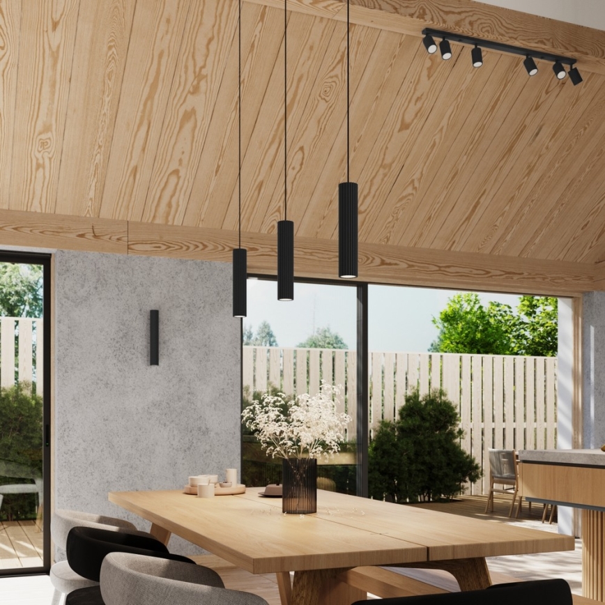 Brilagi - Lampadario a sospensione con cavo CRESTO 3xGU10/10W/230V nero