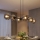 Brilagi - Lampadario a sospensione con cavo DIOR 6xE27/60W/230V nero/grigio fumo