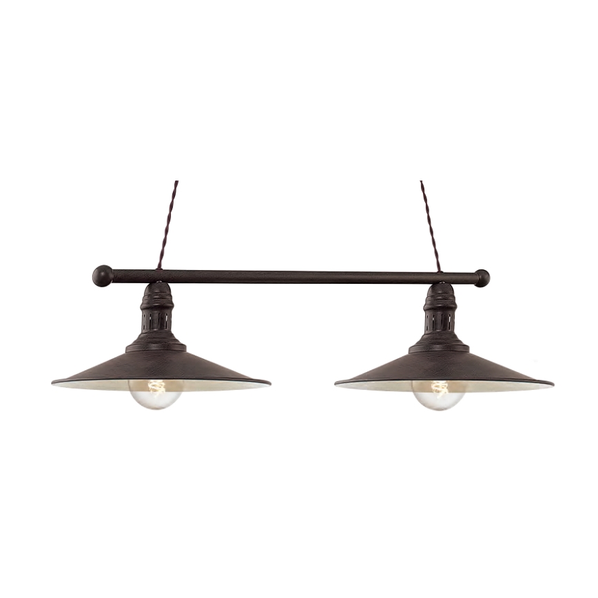 Brilagi - Lampadario a sospensione con cavo FORGE 2xE27/60W/230V nero