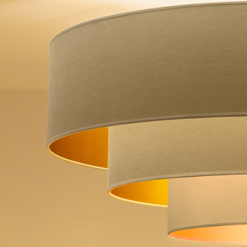 Brilagi - Lampadario a sospensione con cavo LUNETA 1xE27/60W/230V Ø 40 cm crema/oro