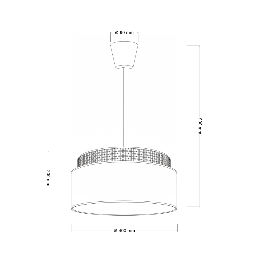 Brilagi - Lampadario a sospensione con cavo PADOVA 1xE27/60W/230V Ø 40 cm colore crema