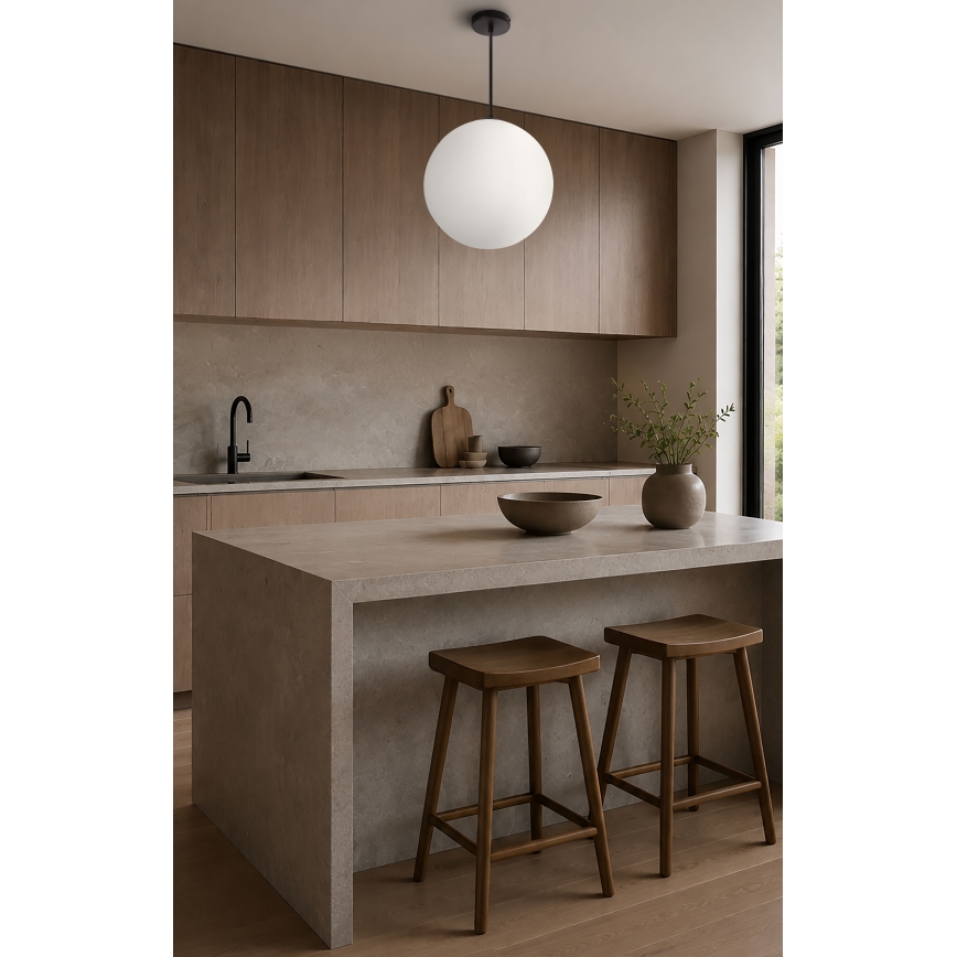 BRILAGI - Lampadario a sospensione con cavo POLOS 1xE27/40W/230V Ø 30 cm nero