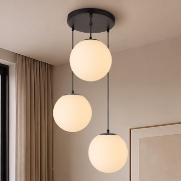 BRILAGI - Lampadario a sospensione con cavo POLOS 3xE27/40W/230V Ø 42 cm nero