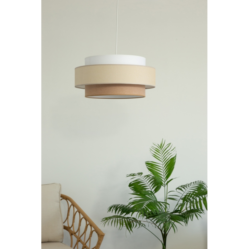 Brilagi - Lampadario a sospensione con cavo RESNA 1xE27/60W/230V Ø 40 cm crema/beige