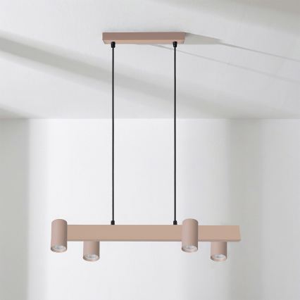 Brilagi - Lampadario a sospensione con cavo SELE 4xGU10/30W/230V beige