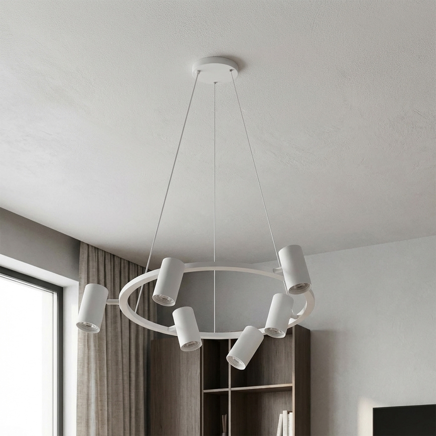Brilagi - Lampadario a sospensione con cavo SELE 6xGU10/30W/230V bianco