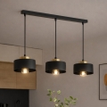 Brilagi - Lampadario a sospensione con cavo SPRING 3xE27/60W/230V nero/oro