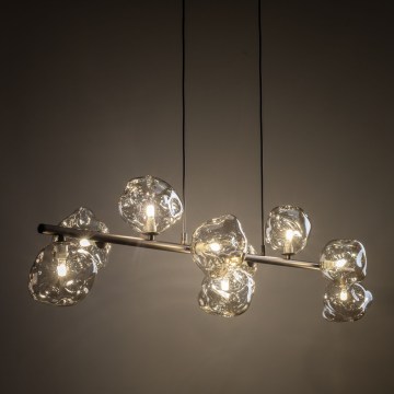 Brilagi - Lampadario a sospensione con cavo VULCANO 9xG9/8W/230V bronzo/beige fumé