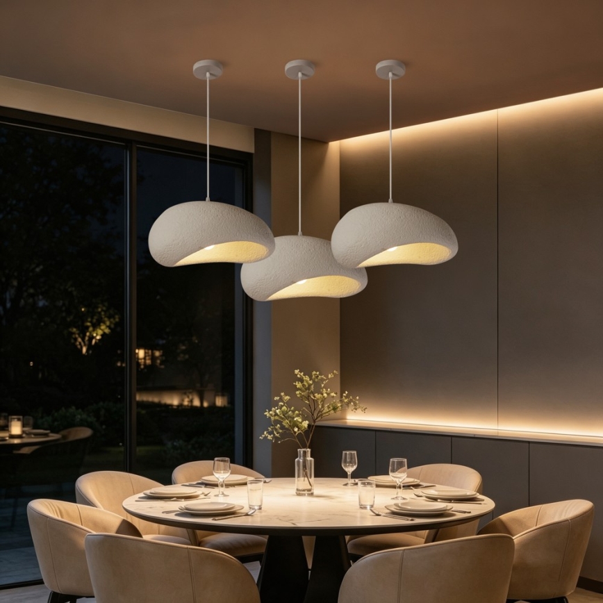 BRILAGI - Lampadario a sospensione con cavo WABI SABI 1xE27/60W/230V Ø 40 cm bianco