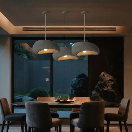 BRILAGI - Lampadario a sospensione con cavo WABI SABI 1xE27/60W/230V Ø 40 cm grigio