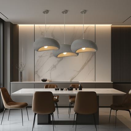 BRILAGI - Lampadario a sospensione con cavo WABI SABI 1xE27/60W/230V Ø 40 cm grigio