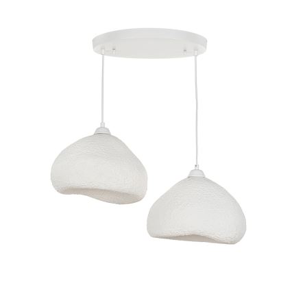 Brilagi - Lampadario a sospensione con cavo WABI SABI 2xE27/40W/230V diam. 45 cm bianco