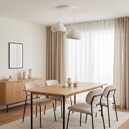 Brilagi - Lampadario a sospensione con cavo WABI SABI 2xE27/40W/230V diam. 45 cm bianco