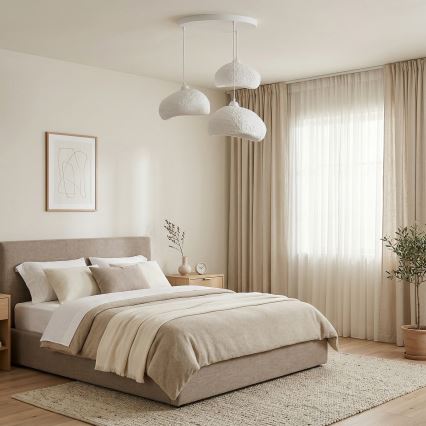 Brilagi - Lampadario a sospensione con cavo WABI SABI 3xE27/40W/230V Ø 60 cm bianco
