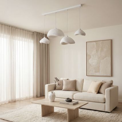 Brilagi - Lampadario a sospensione con cavo WABI SABI 4xE27/40W/230V bianco