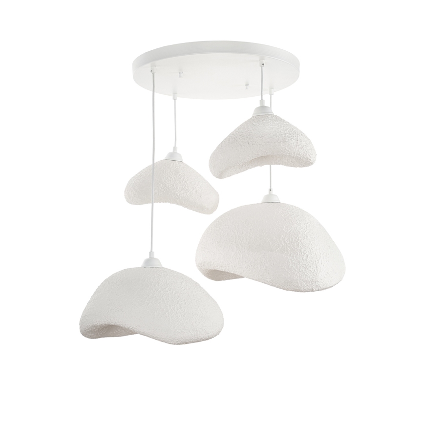 Brilagi - Lampadario a sospensione con cavo WABI SABI 4xE27/40W/230V Ø 90 cm bianco