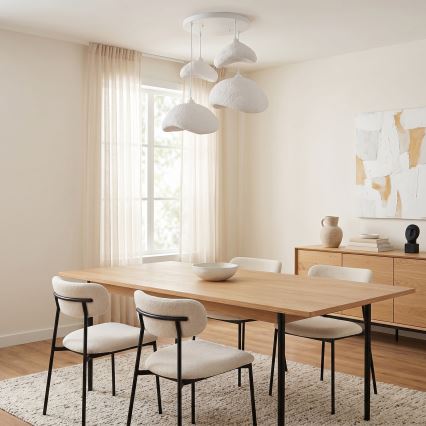 Brilagi - Lampadario a sospensione con cavo WABI SABI 4xE27/40W/230V Ø 90 cm bianco