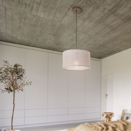 Brilagi - Lampadario a sospensione con filo ANTHONY 1xE27/60W/230V quercia/beige