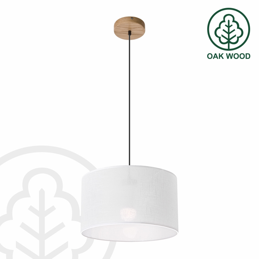 Brilagi - Lampadario a sospensione con filo ANTHONY 1xE27/60W/230V quercia/bianco
