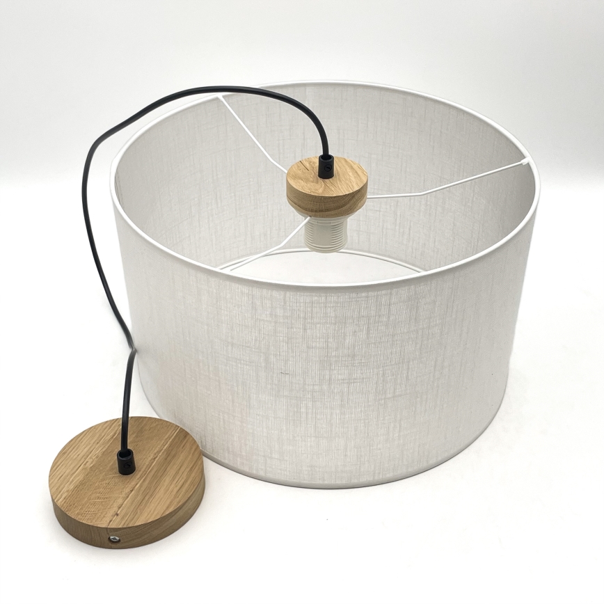 Brilagi - Lampadario a sospensione con filo ANTHONY 1xE27/60W/230V quercia/bianco