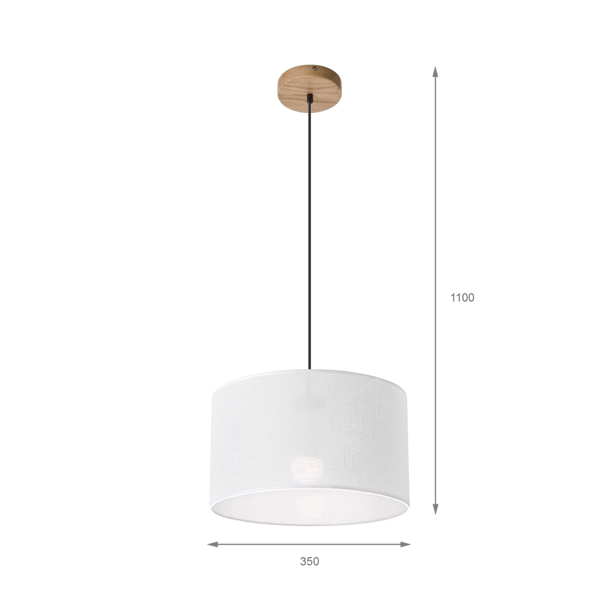 Brilagi - Lampadario a sospensione con filo ANTHONY 1xE27/60W/230V quercia/bianco
