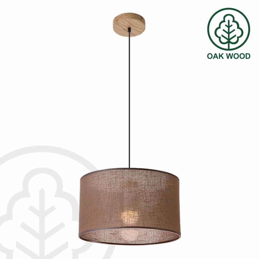Brilagi - Lampadario a sospensione con filo ANTHONY 1xE27/60W/230V quercia/marrone