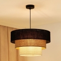 Brilagi - Lampadario a sospensione con filo ASPEN LUNETA 1xE27/15W/230V diametro 45 cm nero/beige/color crema