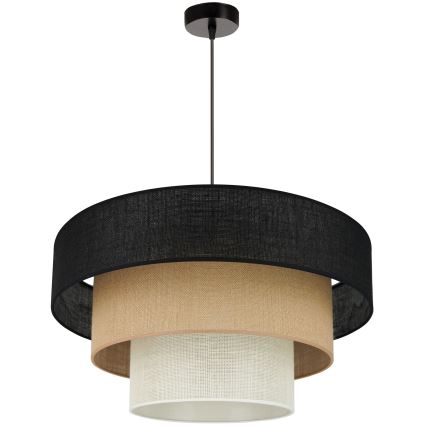 Brilagi - Lampadario a sospensione con filo ASPEN LUNETA 1xE27/15W/230V diametro 60 cm nero/beige/color crema