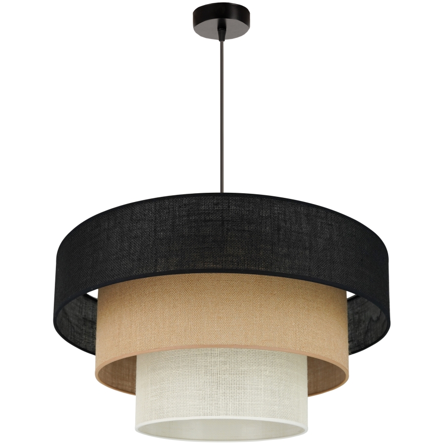 Brilagi - Lampadario a sospensione con filo ASPEN LUNETA 1xE27/15W/230V diametro 60 cm nero/beige/color crema