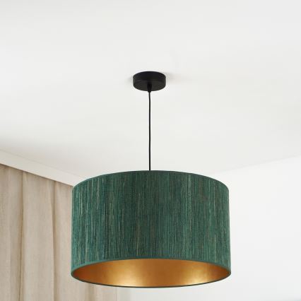 Brilagi - Lampadario a sospensione con filo BOSTON ROLLER 1xE27/15W/230V diametro 45 cm paglia verde/oro