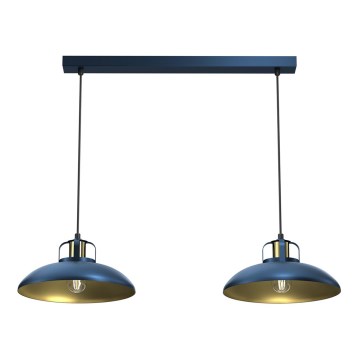 Brilagi - Lampadario a sospensione con filo FLAMENGO 2xE27/60W/230V blu