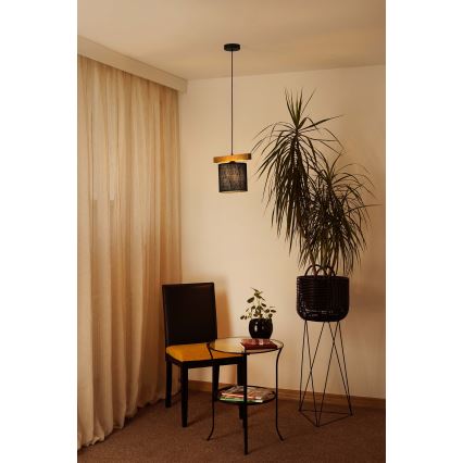 Brilagi - Lampadario a sospensione con filo FOREST 1xE27/15W/230V pino/nero